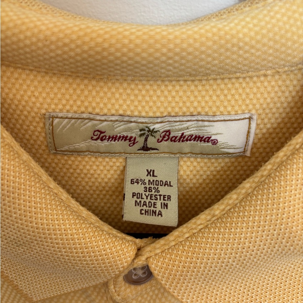 Tommy Bahama Mustard Polo Shirt XL Men’s